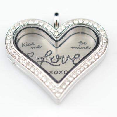 Κίνα New design heart shape silver stainless steel photo locket pendants προς πώληση