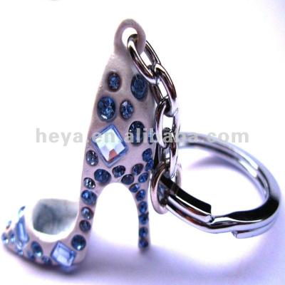 Κίνα fashion design blue diamond high-heeled shoes keychains προς πώληση