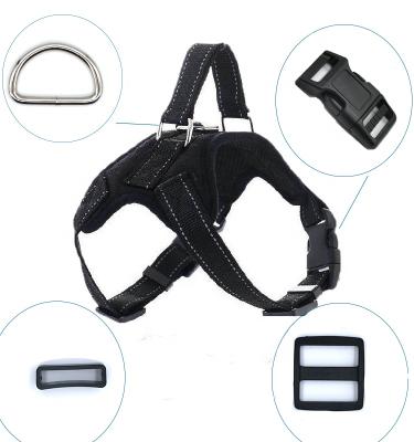 China DETACHED Plastic D-Ring Buckle Side Release Accessories Pet Tri-Slider Buckle For Dog Vest for sale