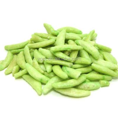 China Low fat green wasabi rice crackers for sale