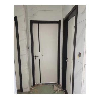 China Simple minimalist door design wooden sound insulation style internal wooden door painting solid wood interior door for sale