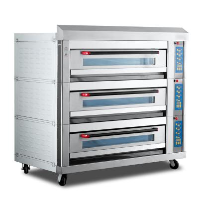 중국 Electric Pizza Baking Oven 3 Deck 6 Trays  380V 50Hz 19.8KW 판매용