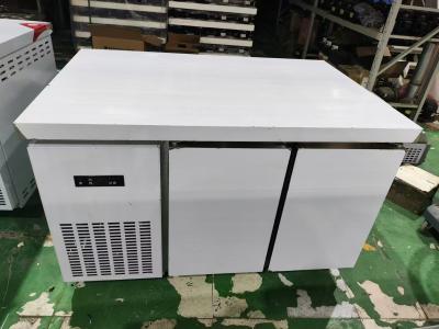 China 1.2M Commercial bajo el mostrador chiller Refrigerador Banco de trabajo para la cocina Guangzhou fábrica de acero inoxidable Mesa de trabajo en venta