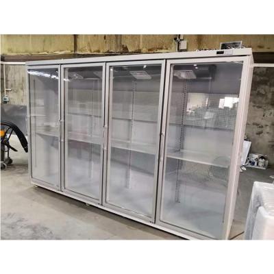 China Commercial Bar 2500L 4 Glass Door Upright Beverage Fridge for sale