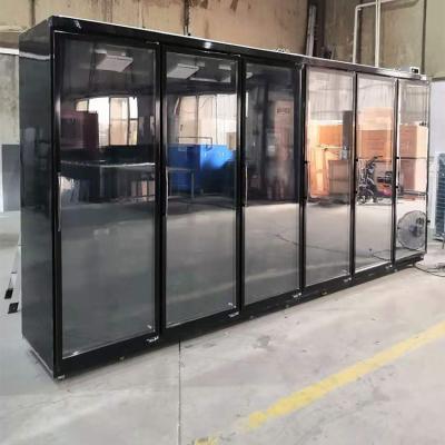 China Remote Compressor 4000L Upright Beer Fridge With 6 Glass Door for sale