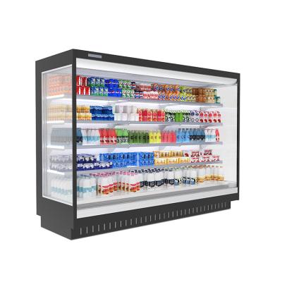 China Remote Type Supermarket Vertical Multideck Open Chiller for sale