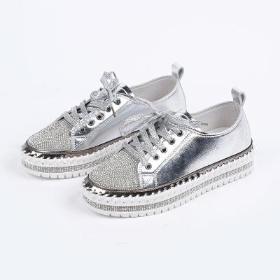 China Anti-Smell Handmade Rhinestone Designer Fashion Bling Bling Slip On Women Casual Shoes for sale