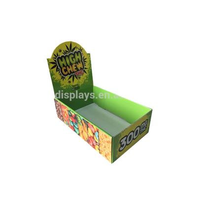 China Recycled Foldable Materials Shelf Cardboard Ready Retail Display Box For Candy for sale