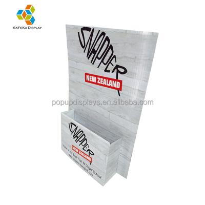 China Recycled Materials Custom Printed Corrugated Table Standee A5 A4 Cardboard Card Holder Display for sale