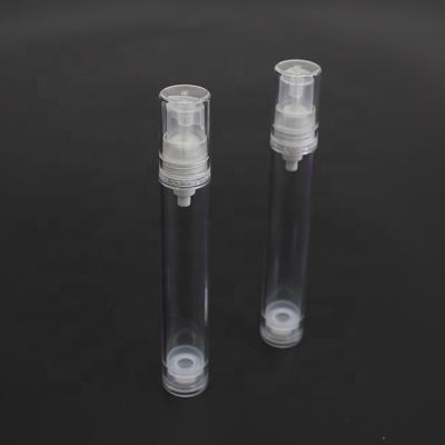 China Wholesale 10ml/15ml/20ml Cosmetic Eye Cream Cosmetic Packaging Plastic AS Clear Airless Pump Bottle for sale