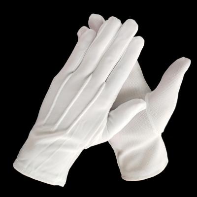 China 5017 White Polyester Nylon Jewelry Luxury Watches Show Shiny High End Gloves for sale