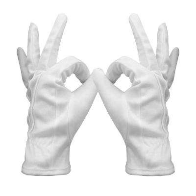 China Cotton Funeral White Nylon Gloves Parade Glove Suit Tuxedo Formal Guard Hand Gloves for sale