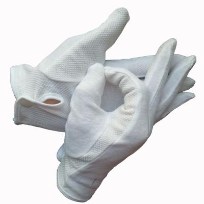 China Cotton Funeral PVC Dotted Hand Safety Work Casket Carrier PVC Dotted Anti Skidding Gloves For Order for sale