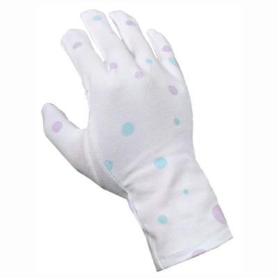 China New Design Fashion Eczema Wave Blue Beauty Dot Moisturizing Cotton Gloves SPA Cotton Gloves Washable Stretch for sale