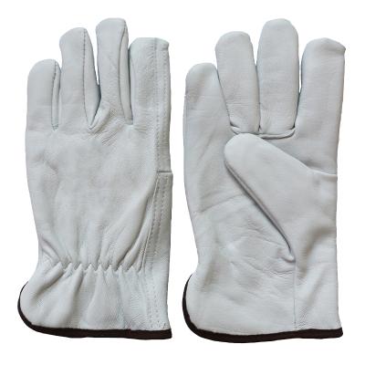 China Hand Protection Gray Mens Cowsplit Driver Leather Truck Driving Welding Gloves for sale