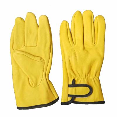 China Hand Protection Gold Sheep Leather Work Safety Hand Gloves Protective Hand Gloves Porcelain for sale