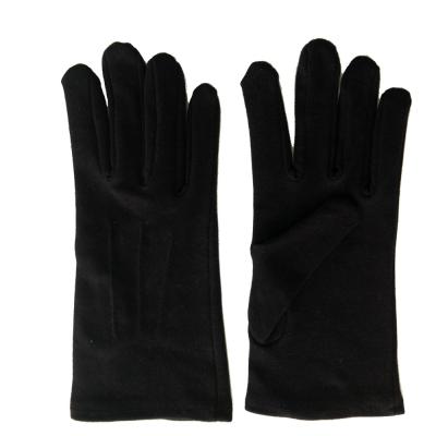 China Snap or Button Police Formal Tuxedo Honor Guard Parade Black Cotton Gloves for sale