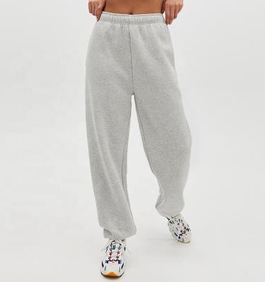 China Breathable Custom Logo White Cotton Fleece Sweatpants Unisex Outdoor Working Casual Gray Sweatpants for sale