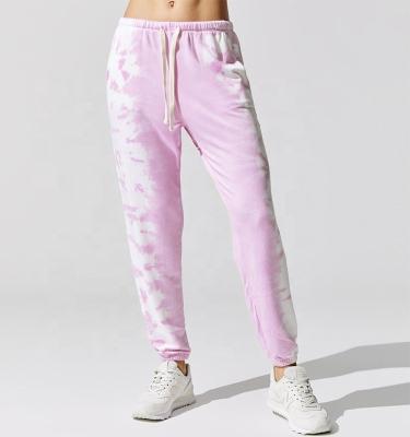 China Breathable Tie Dye Fashion Thick Stacked Hiphop Jogger Track Pants Custom Jogger Pants for sale