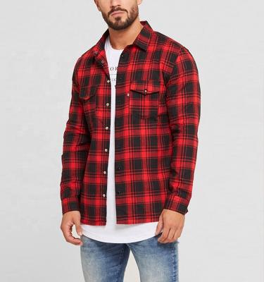 China Anti-pilling Best Selling Custom Design 100% Cotton Plaid Flannel Men's Casual Shirts Long Sleeve for sale