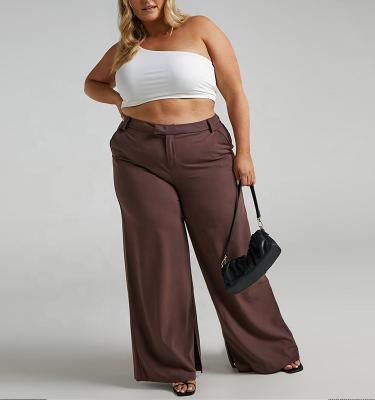 China Streetwear Breathable Straight Plus Size Casual Solid Wide Leg Full Leg Chic Loose Pants for sale