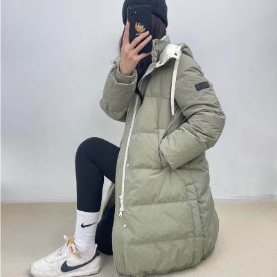 China 22Hot Sale Factory Wholesale Price S/M/L Bean Green Apricot Color Polyester Breathable Goose Down Jacket for sale