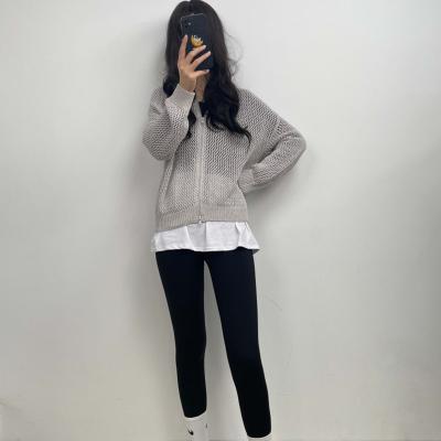 China New Women's Anti-pilling Shorts Knitted Canvas Crewneck Sweater Parker Slim Baseball Shirt Jacket for sale