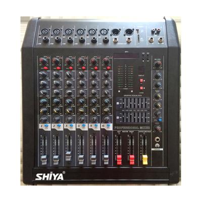 China wholesale cheap high quality effect power supply professional mixer console 6 Channel digital display phantom +48V power supply for sale