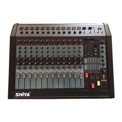 China +48V Power Supply China Supplier Perfect Popular Metal Phantom Sound Professional Power Audio Mixer 12 Channel for sale