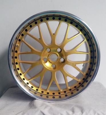 China 18 Pcs Gold Center Black Rivet 3 Aluminum Forged Car Wheel for sale