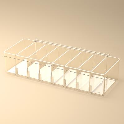 China Hot Selling Transparent Plastic Data Line Viable Cable Storage Container Box for sale