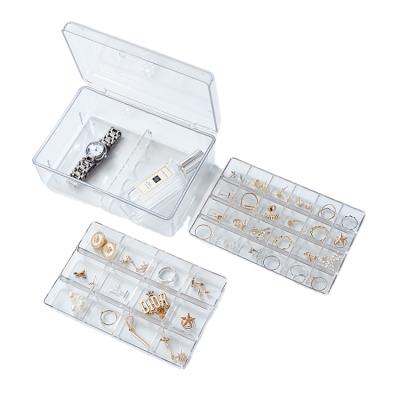 China Wholesale Custom Portable Jewelry Storage Plastic Multi-Layer Waterproof Cosmetic and PET Jewelry Storage Box for sale