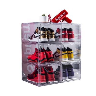 China Durable And Durable Strong Load Bearing Capacity Rounded Thickened Customizable Logo Storage Box For Shoes for sale