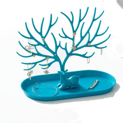 China New Design Unique and Beautiful Nodric Antler Tree Style Blue Jewelry Display Stand for Necklace Bracelet Studs Storage for sale