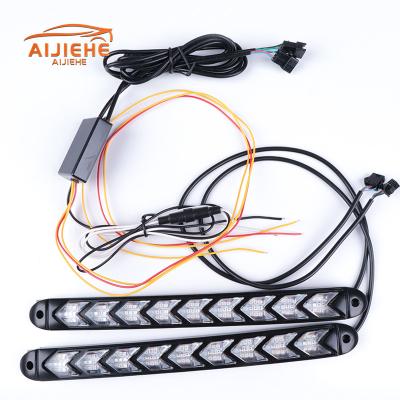 China Universal Plastic Universal Flexible Strip ABS Auto Car DRL LED And Dual Turn Signal Light Color LED DRL Daytime Running Light Lamp for sale