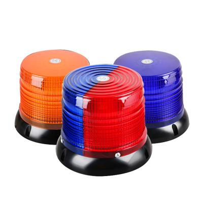 China Polystyrene (PS) Base 12V 24V Yellow Blue Red Truck Strobe Beacon Light Car LED Flash Warning Light Lens+ABS LED for sale