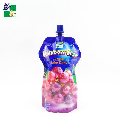 China Moisture Proof Plastic Laminated Bag Stand Up With Drink Spout For Liquid Or Grape Juice for sale