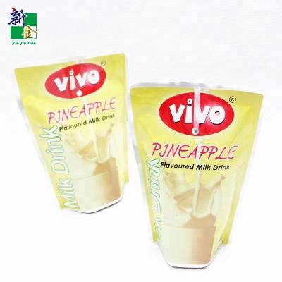 China High Quality Beverage Stand Up Pouch With Straw Hole For Beverage, Juice, Beverage for sale