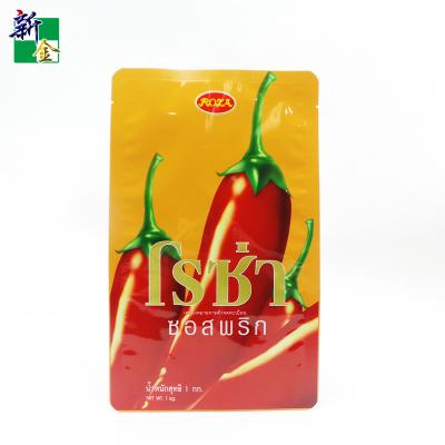 China Wholesale Moisture Proof Aluminum Foil 3 Side Sealed Packaging Bag For Chili Sauce for sale