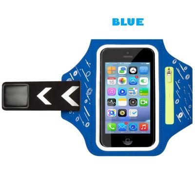 China Custom Logo Printed Cell Mobile Phone Shockproof Outdoor Running Bag Holder Reflective Sport Armband for sale