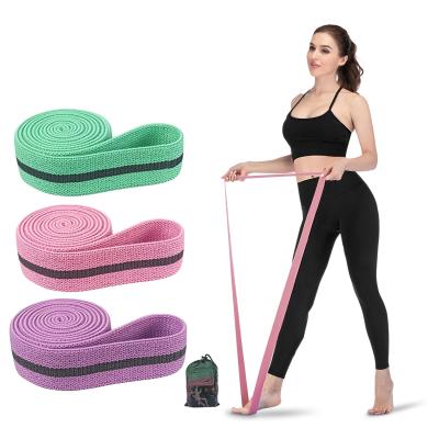 China Exercise Make Body Strong QLKD High Flexible Resistance Band Muscle Strength Training Band Fabric Resistance Bands For Fitness for sale