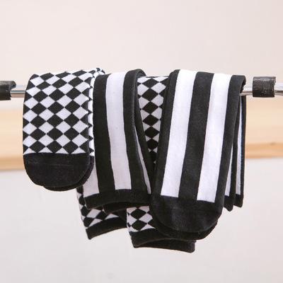 China Spring 2021 New Sporty Plaid Children's Tube Socks High Straight Knee Socks For Girls for sale