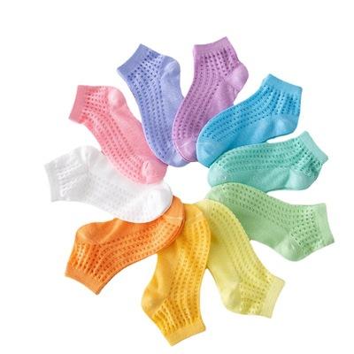 China 2021 summer QUICK DRY Mesh Cotton Baby Girl Socks colorful for sale