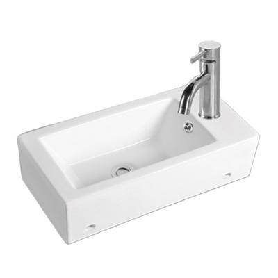 China 2020 Wholesale Modern Square Ceramic Basin Sanitaryware Bathroom Sink for sale