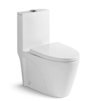 China Middle Eastern Luxury Modern One Piece Low Price Double-Flow Bathroom Ceramic Water Toilet for sale