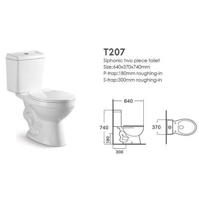 China Modern Simple Ceramic Bathroom Double-flush Double-flush Strict Test WC One Piece Toilet Bowl for sale