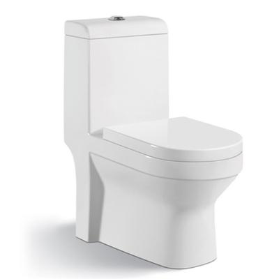 China Double-Flow New Design Selling Luxury Ceramic One-piece Wash Down Toilet Lavatory Enclosure Set for sale