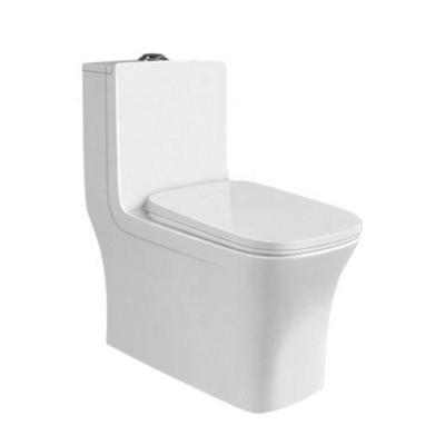 China Double-flow factory wholesale high quality white floor european one piece commode for sale