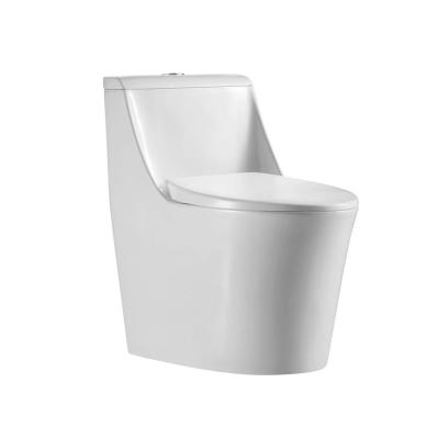 China Double-Flow New Design Selling Luxury Ceramic One Piece Toilet Lavatory Set from Siphonic for sale