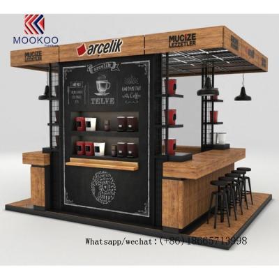 China Retail Store Coffee Display Kiosk Counter For Deck for sale